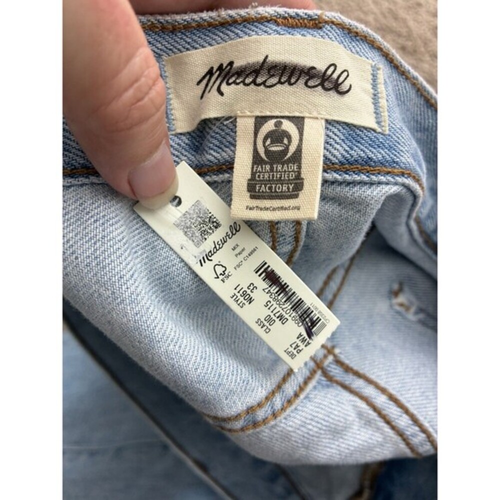 Madewell Superwide-Leg Jeans Ahern Wash Airy Denim Light Wash Womans Sz 33 NWT - Picture 8 of 9